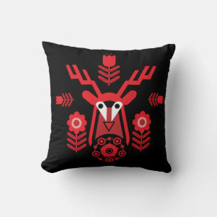 Scandinavische Natuur Der Head Art T-Shirt Throw P Kussen