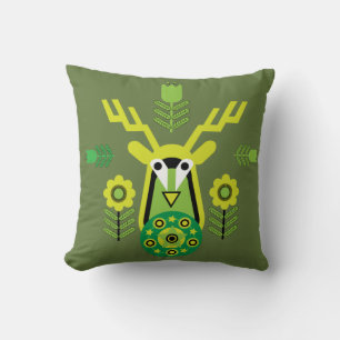 Scandinavische Natuur Der Head Art T-Shirt Throw P Kussen