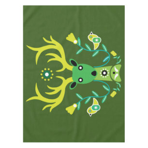 Scandinavische Natuur Der Head Art T-Shirt Throw P Tafelkleed
