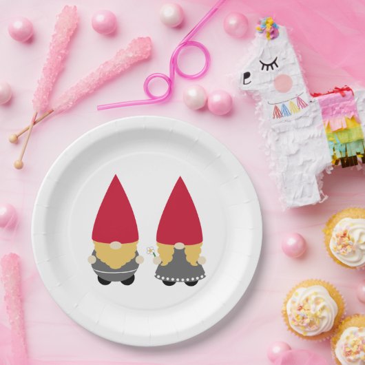 Scandinavische Nisse Tomte Gnome Papieren Bordje (Feest)