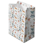 Scandinavische Noordse Kerstcadeautas Medium Cadeauzakje (Achterkant Gekanteld)