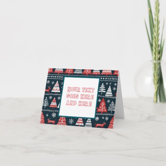 scandinavische noordse kerstdagen feestdagen kaart (Voorkant)