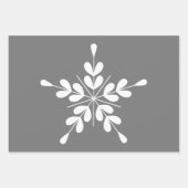 Scandinavische Noordse kerststerren, wit grijs Inpakpapier Vel (Voorkant 3)