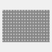 Scandinavische Noordse kerststerren, wit grijs Inpakpapier Vel (Voorkant 2)