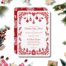 Scandinavische Noordse Rode Folk Art Kerst