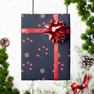 Scandinavische Noordse winterbes en sneeuwvlok Cadeaupapier