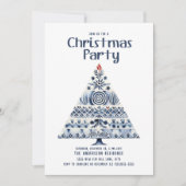 Scandinavische Nordic Christmas Tree Party Kaart (Voorkant)