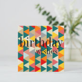 Scandinavische Nordic Style Geometrische Verjaarda Kaart (Staand voorkant)