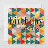 Scandinavische Nordic Style Geometrische Verjaarda Kaart (Voorkant)