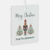 Scandinavische Notenkraker Aangepaste Naam Kerstmi Metalen Ornament (Voorkant Rechts)