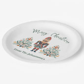 Scandinavische Notenkraker Aangepaste Naam Kerstmi Papieren Bordje (Gekanteld)