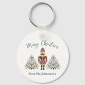 Scandinavische Notenkraker Aangepaste Naam Kerstmi Sleutelhanger (Voorkant)