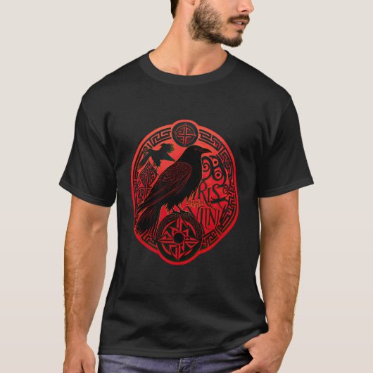 Scandinavische Odin Ravens T-shirt (Voorkant)