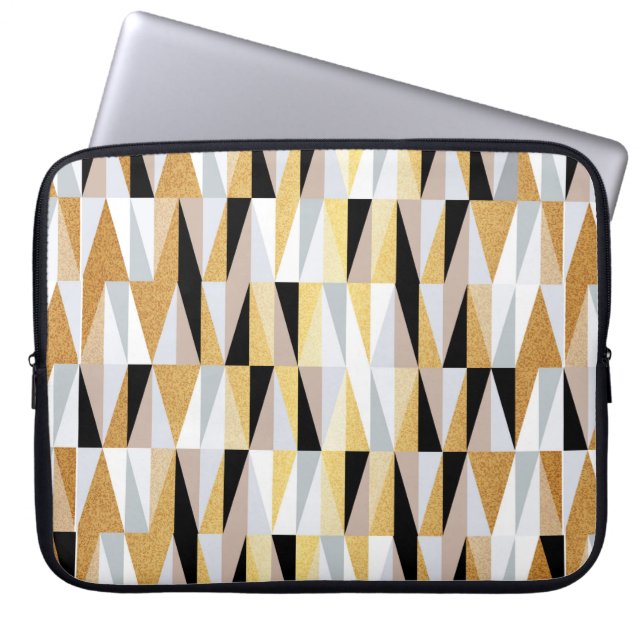 scandinavische ontwerpdriehoeken naadloos patroon  laptop sleeve (Voorkant)