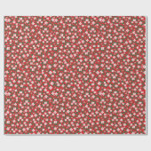 Scandinavische Oog (rood) Cadeaupapier (Vlak)