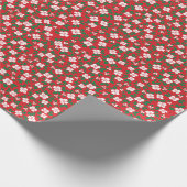 Scandinavische Oog (rood) Cadeaupapier (Hoek)