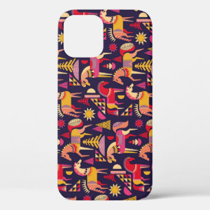 Scandinavische paarden: decoratief naadloos ontwer Case-Mate iPhone case