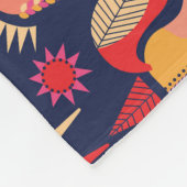 Scandinavische paarden: decoratief naadloos ontwer fleece deken (Hoek)