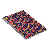 Scandinavische paarden: decoratief naadloos ontwer notitieboek (Rechterzijde)