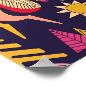 Scandinavische paarden: decoratief naadloos ontwer poster (Hoek)