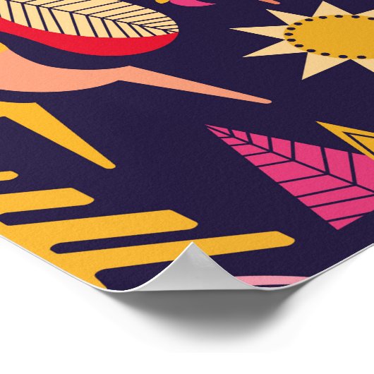 Scandinavische paarden: decoratief naadloos ontwer poster (Hoek)