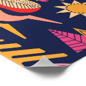 Scandinavische paarden: decoratief naadloos ontwer poster (Hoek)