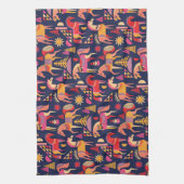 Scandinavische paarden: decoratief naadloos ontwer theedoek (Verticaal)