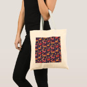Scandinavische paarden: decoratief naadloos ontwer tote bag (Voorkant (product))