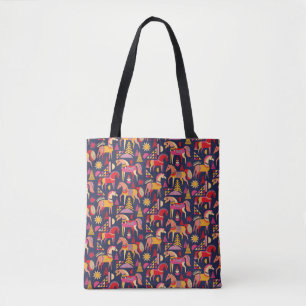 Scandinavische paarden hebben een naadloos ontwerp tote bag