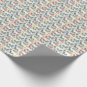 Scandinavische paarden: kleurrijke volkskunst cadeaupapier (Hoek)