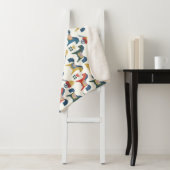 Scandinavische paarden: kleurrijke volkskunst sherpa deken (In situ)