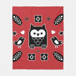 Scandinavische paardenfolk Art Gift Fleece Deken