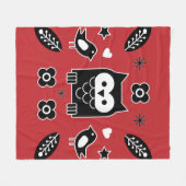 Scandinavische paardenfolk Art Gift Fleece Deken (Voorkant (Horizontaal))