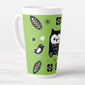 Scandinavische paardenfolk Art Gift Latte Mok (Linkerhoek)