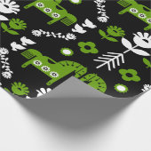 Scandinavische Paardenvolkskunst Cadeaupapier (Hoek)