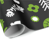 Scandinavische Paardenvolkskunst Cadeaupapier (Rol Hoek)