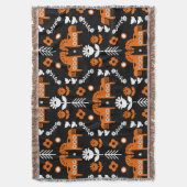 Scandinavische Paardenvolkskunst Deken (Voorkant Verticaal)