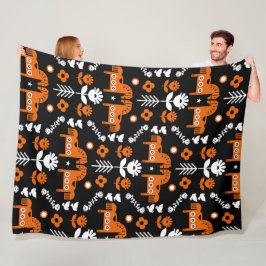 Scandinavische Paardenvolkskunst Fleece Deken