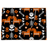 Scandinavische Paardenvolkskunst Groot Cadeauzakje (Voorkant)