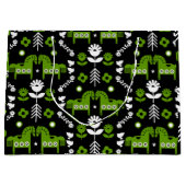 Scandinavische Paardenvolkskunst Groot Cadeauzakje (Voorkant)