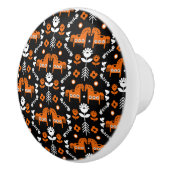 Scandinavische Paardenvolkskunst Keramische Knop (Rechts)