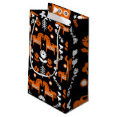 Scandinavische Paardenvolkskunst Klein Cadeauzakje (Achterkant Gekanteld)