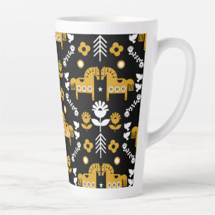 Scandinavische Paardenvolkskunst Latte Mok