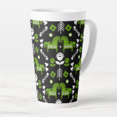 Scandinavische Paardenvolkskunst Latte Mok (Rechterhoek)