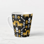 Scandinavische Paardenvolkskunst Latte Mok (Linkerhoek)