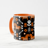 Scandinavische Paardenvolkskunst Mok (Voorkant links)