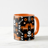 Scandinavische Paardenvolkskunst Mok (Voorkant rechts)