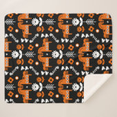 Scandinavische Paardenvolkskunst Sherpa Deken (Voorkant (horizontaal))