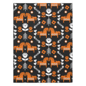 Scandinavische Paardenvolkskunst Tafelkleed (Voorkant)