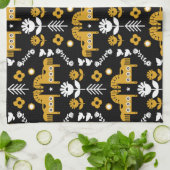 Scandinavische Paardenvolkskunst Theedoek (Gevouwen)